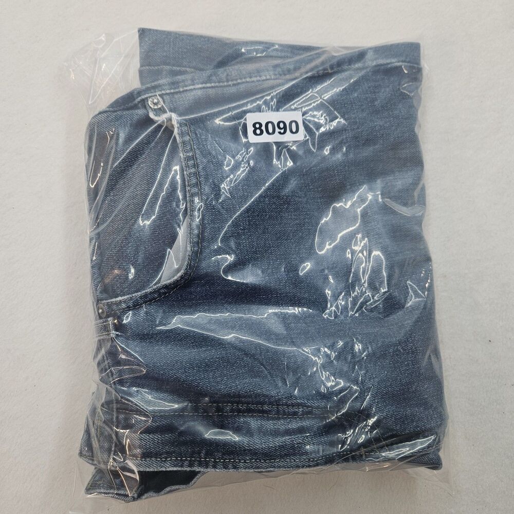 Levi's 569 Men's W34 L30 Loose Straight Fit Jeans Dark Blue Distressed Denim - Picture 9 of 9